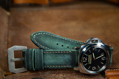 Bosphorus Watch Strap - Rolled Canvas Aged Dark Forest