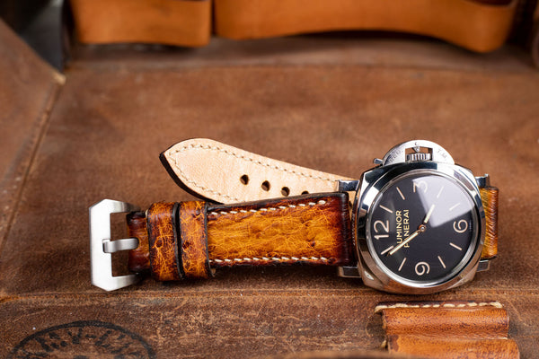 Watch Trunk - Ostrich Patina Brown