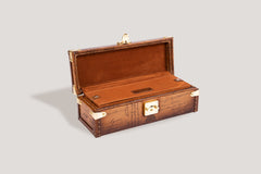 Petra Watch Case - Parchment Patina Honey Brown