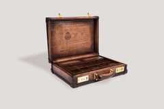 Watch Collector Case Combination Lock - Master Edition Parchment Patina Java Brown