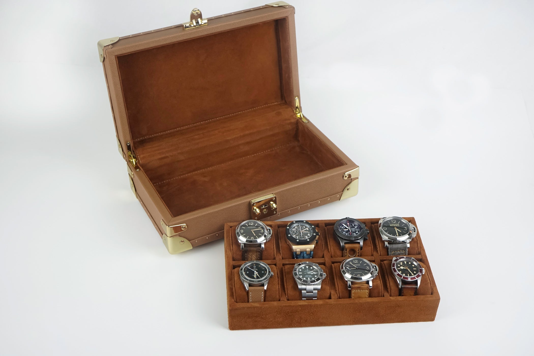 Petra Watch Case - Saffiano Black for 8 Watches for Eight Watches