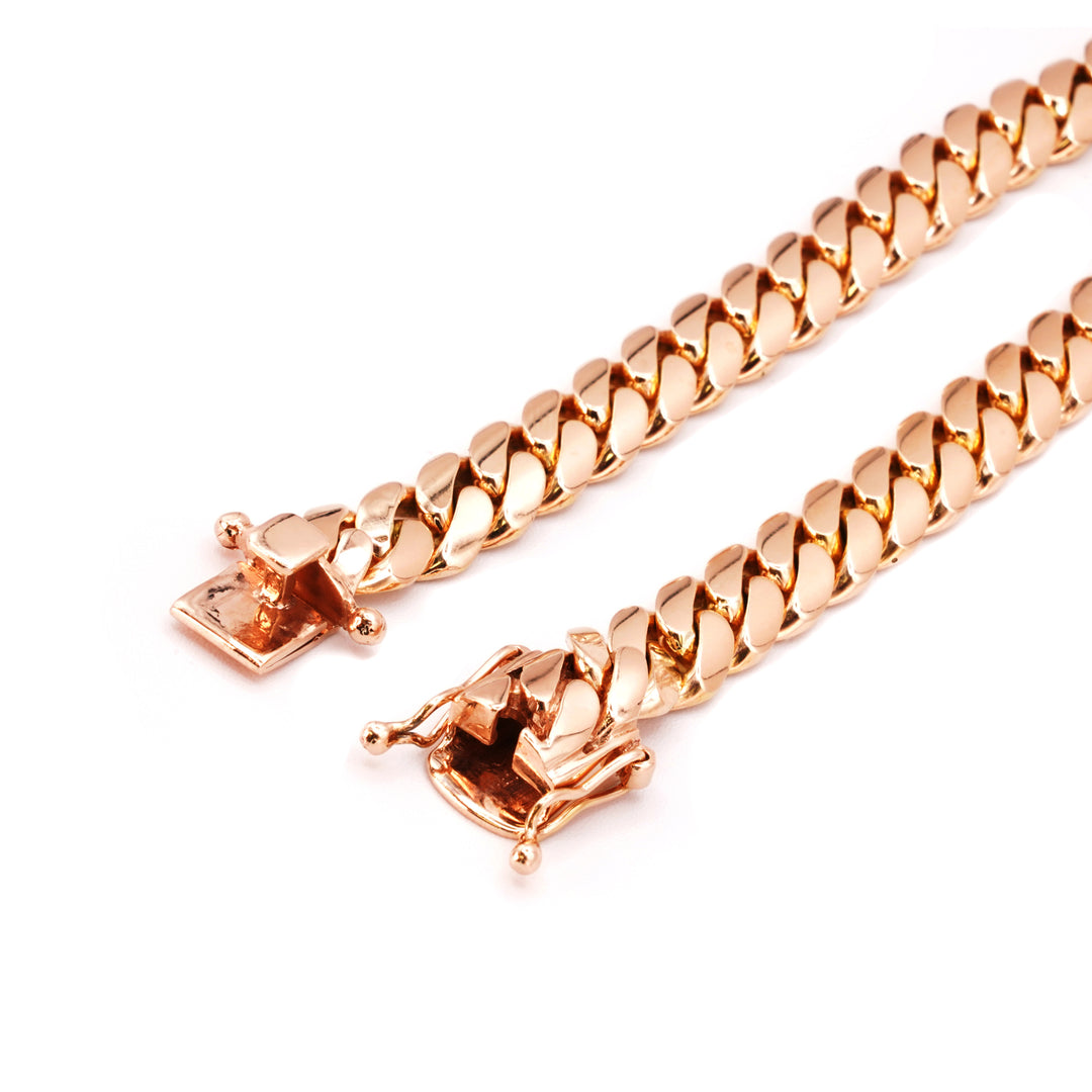 Gold Cuban Link Chain (7mm) - If & Co. 14K Rose Gold / 24 inch